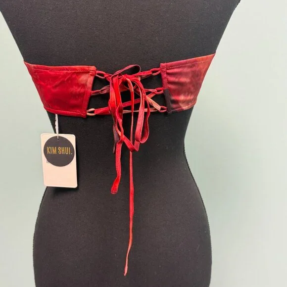 Kim Shui scarf top in rose size S. - Picture 5 of 8